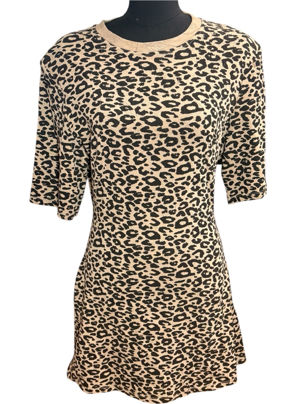 Glam Los Angeles Women's Leopard Print Dress M Fit and Flare Animal‎ Print